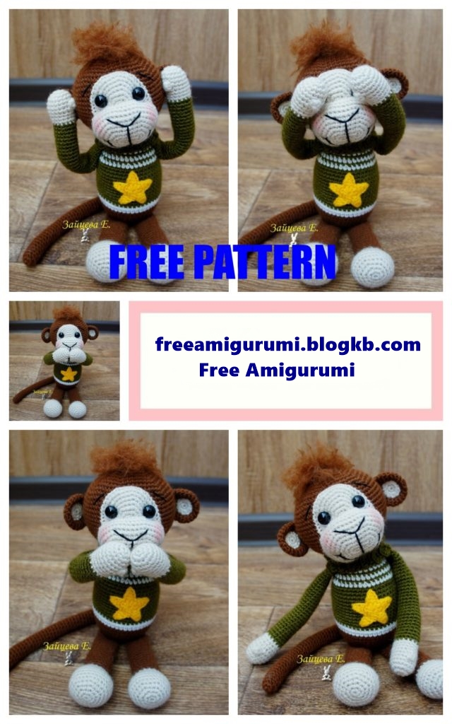 Amigurumi Monkey Free Crochet Pattern – Free Amigurumi