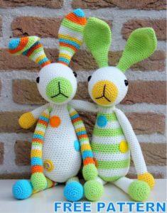 Rainbow Bunny Amigurumi Free Pattern – Free Amigurumi